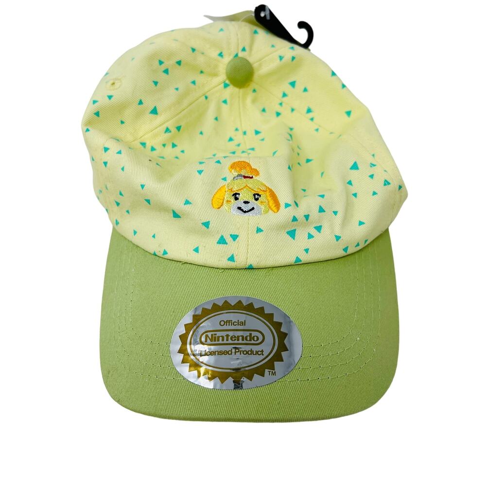 NEW! Nintendo Animal Crossing Adjustable Cap Hat Snapback Green Yellow
